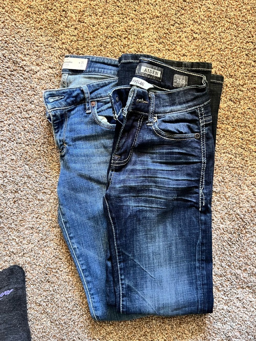 BKE Aiden Women's Blue Skinny Jeans - Two-Tone Denim